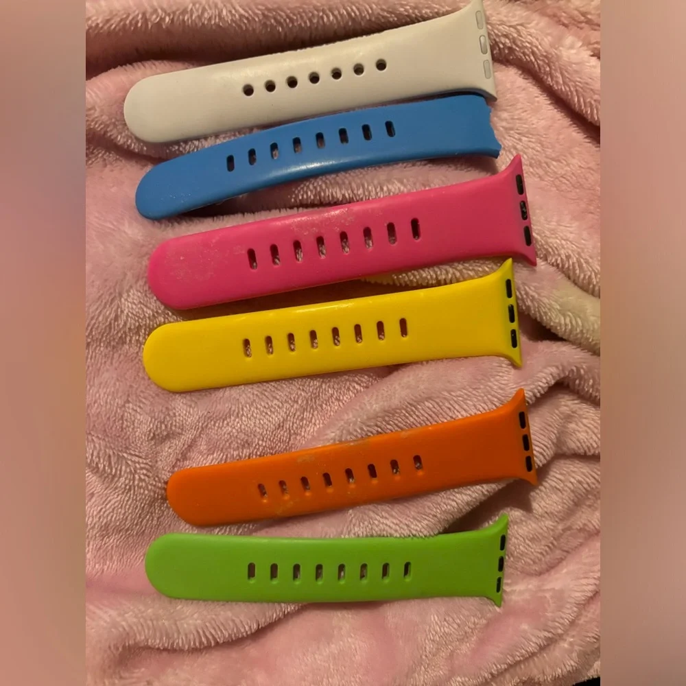 Silicone multi-colored Apple Watch bands